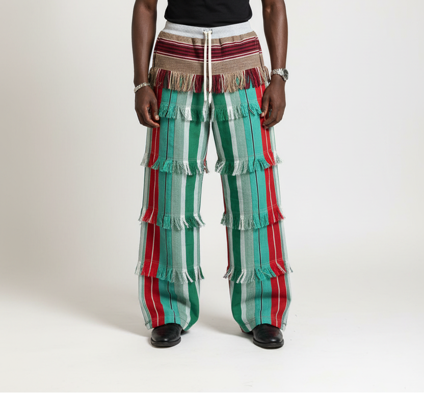 Layered Fringe Pants