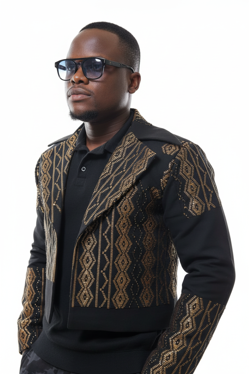 Black Gold Jacket – Upper Body Close-up