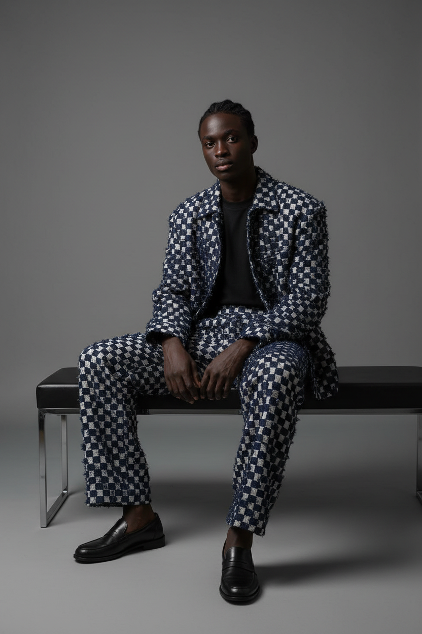 Checkered Denim 2-piece