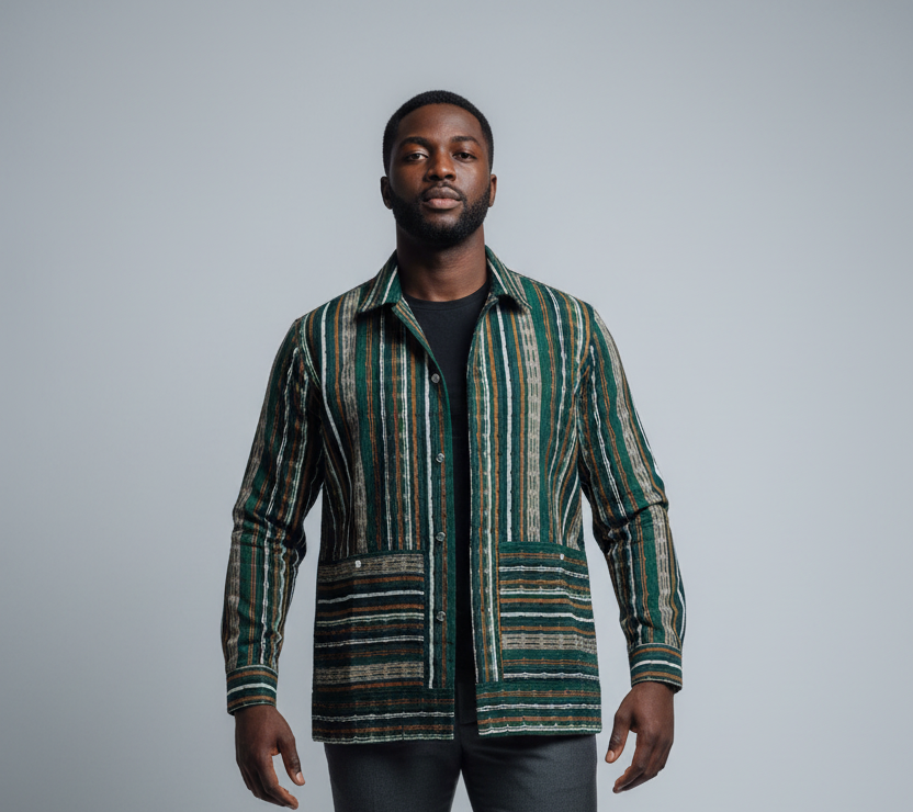 Lou Striped Matching Set - Jacket & Wide-Leg Trousers