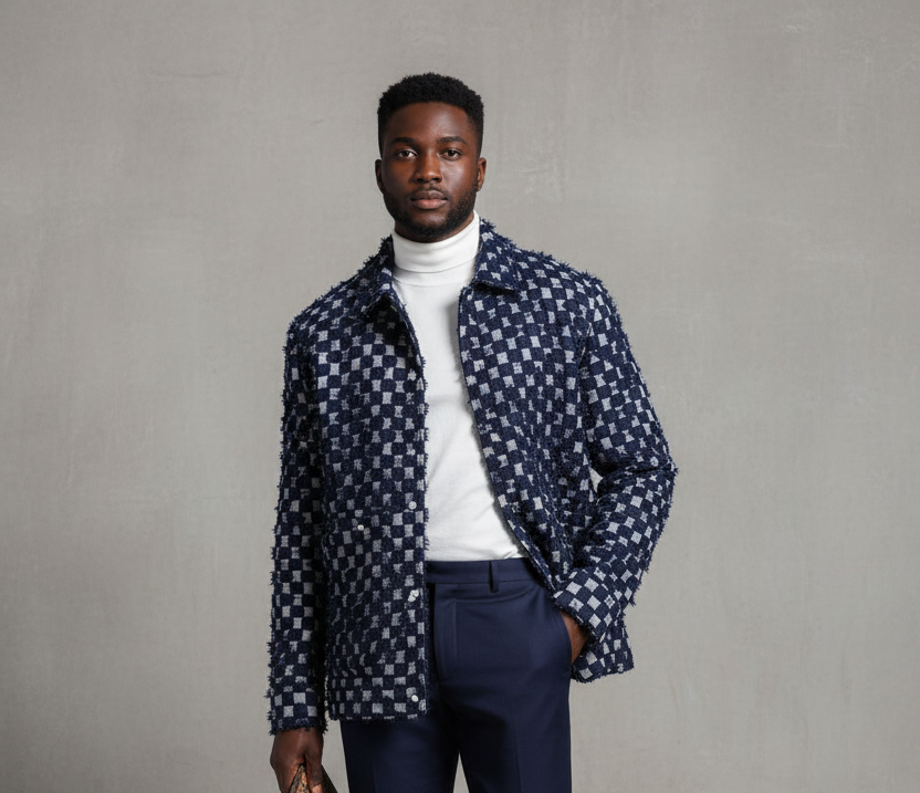 Checkered Denim 2-piece