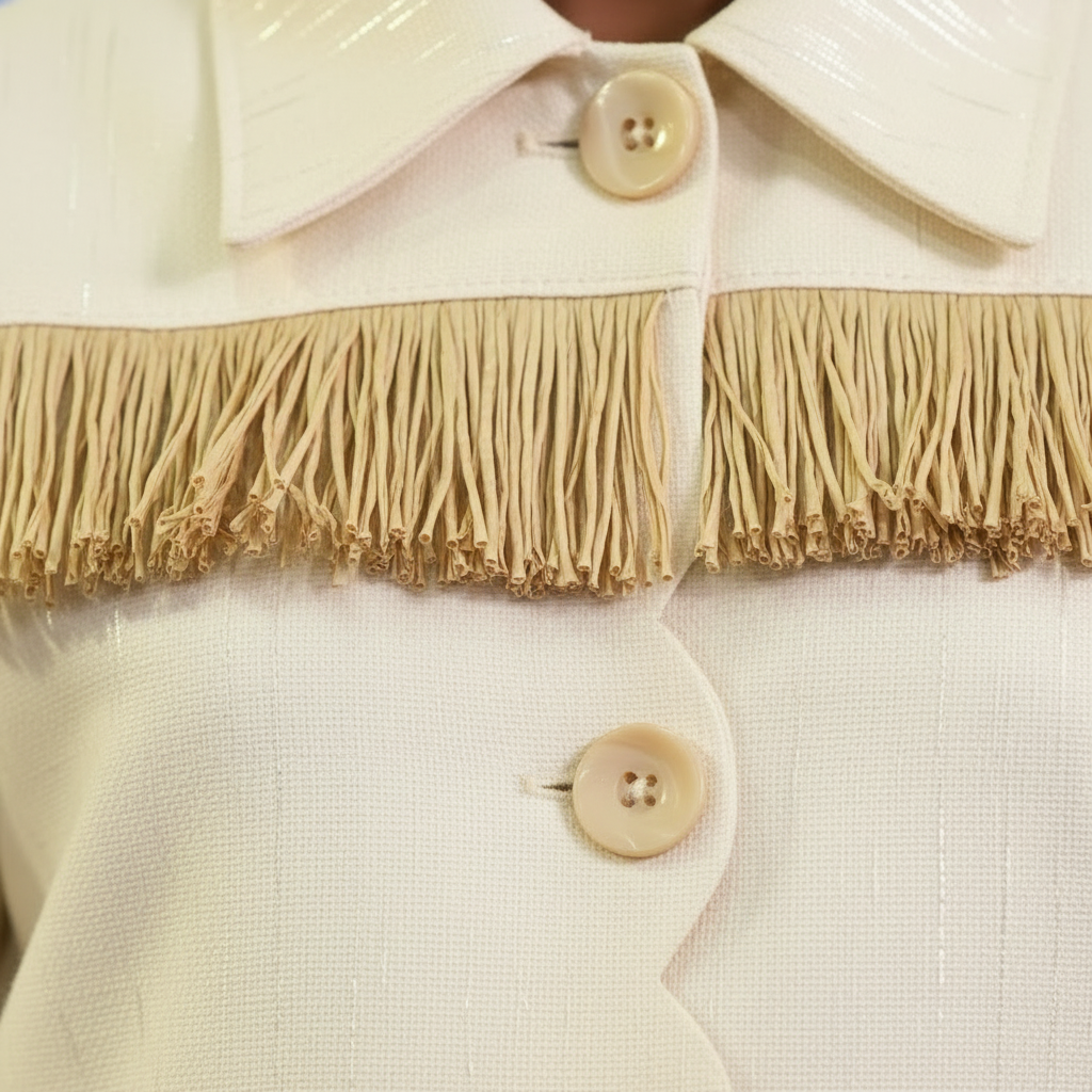 Flakey Petal Jacket - Ivory