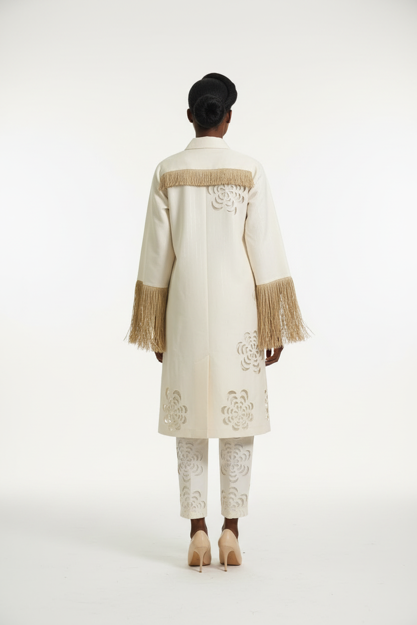 Flakey Petal Jacket - Ivory