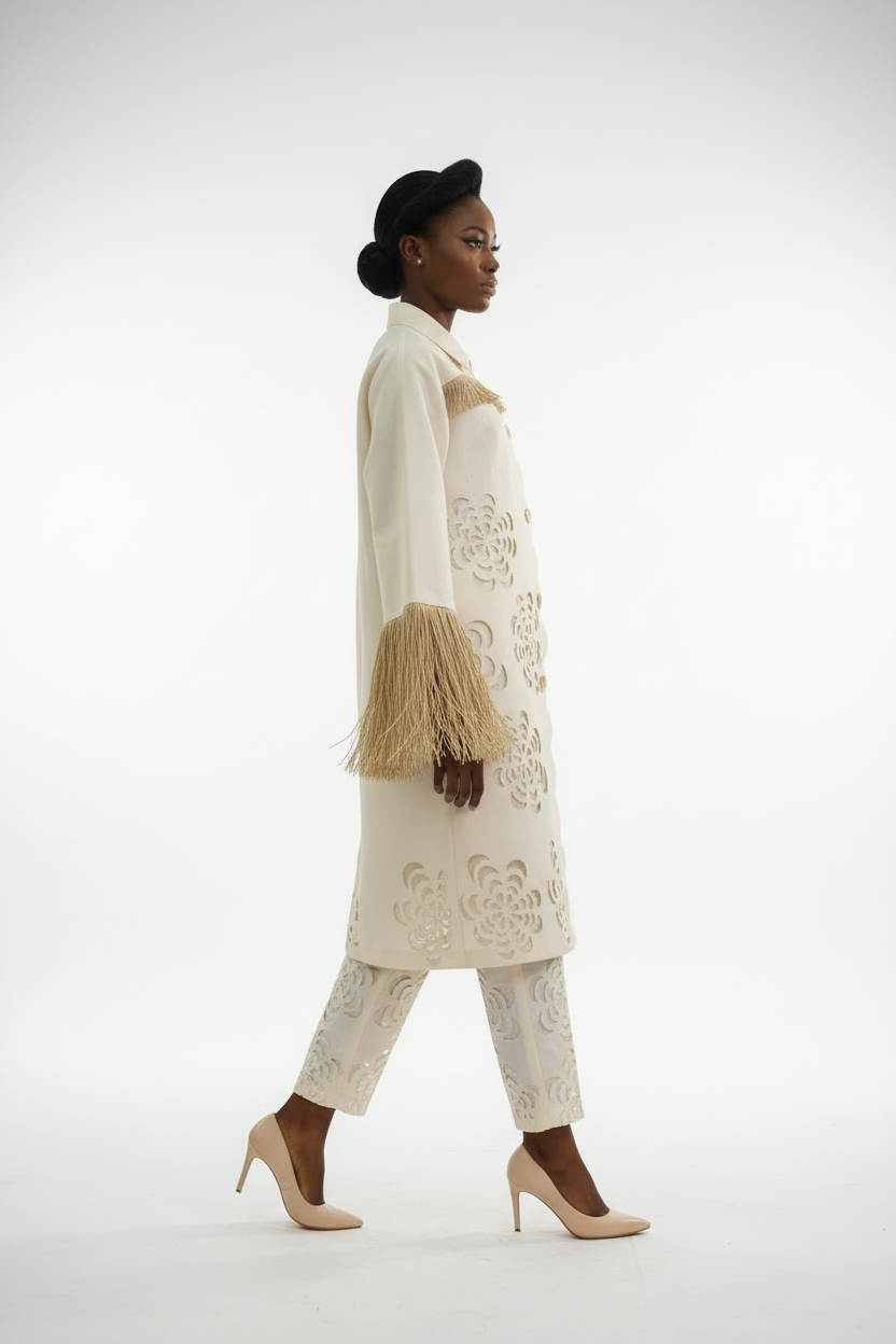 Flakey Petal Jacket - Ivory