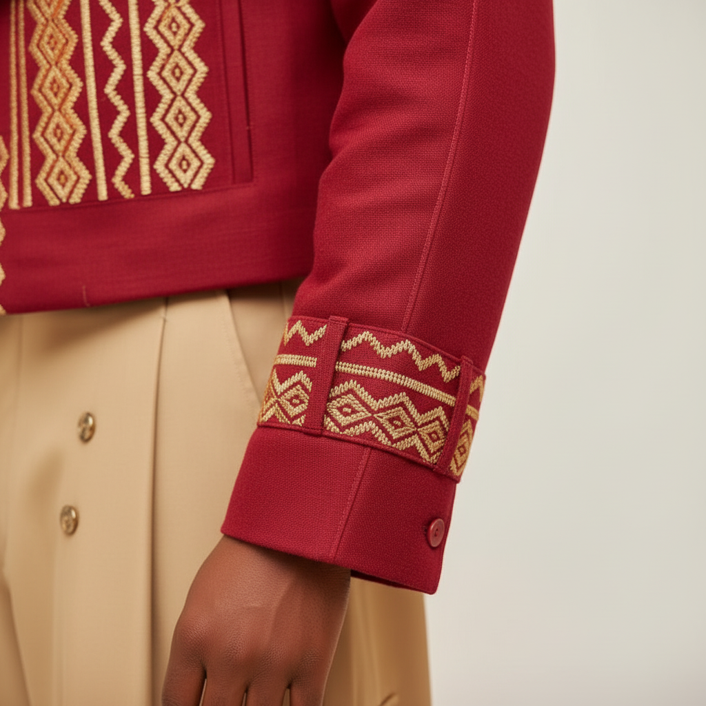 Crimson Jacket – Cuff & Sleeve Detail