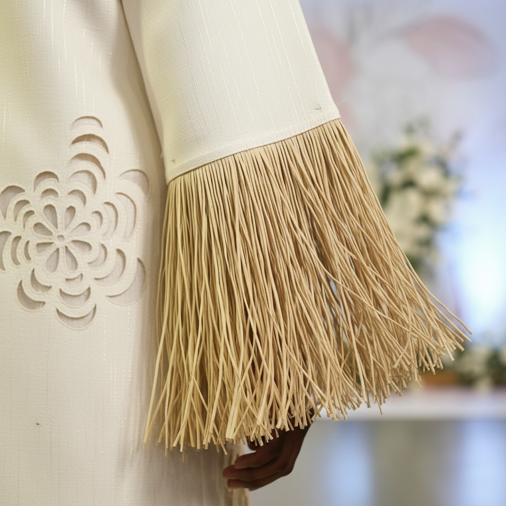 Flakey Petal Jacket - Ivory