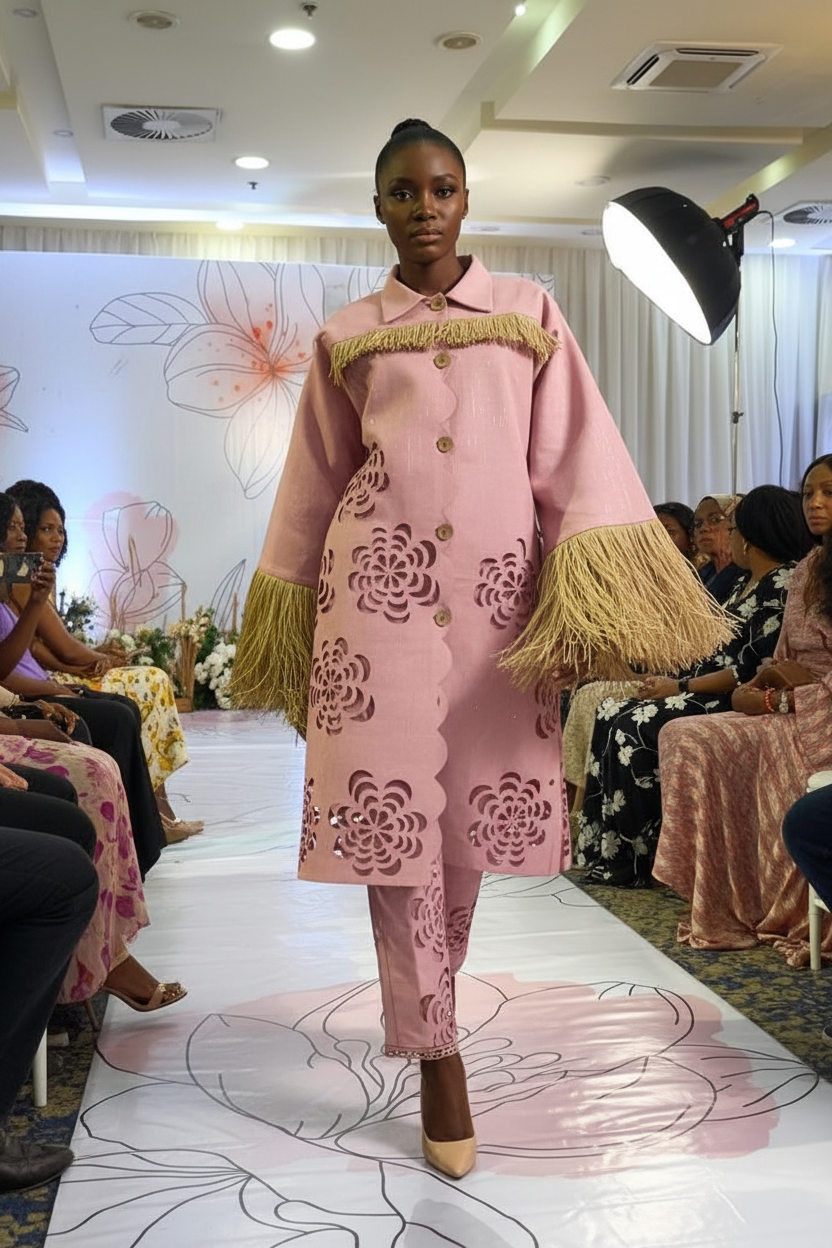 Feminine outfit - dusty rose