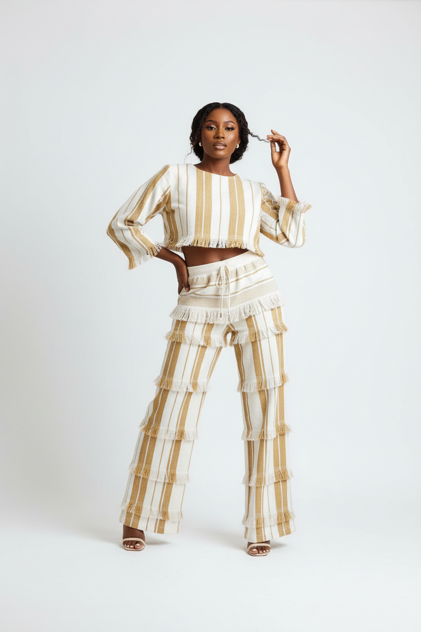 Layered Fringe Pants