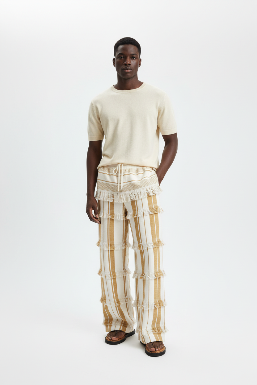 Layered Fringe Pants