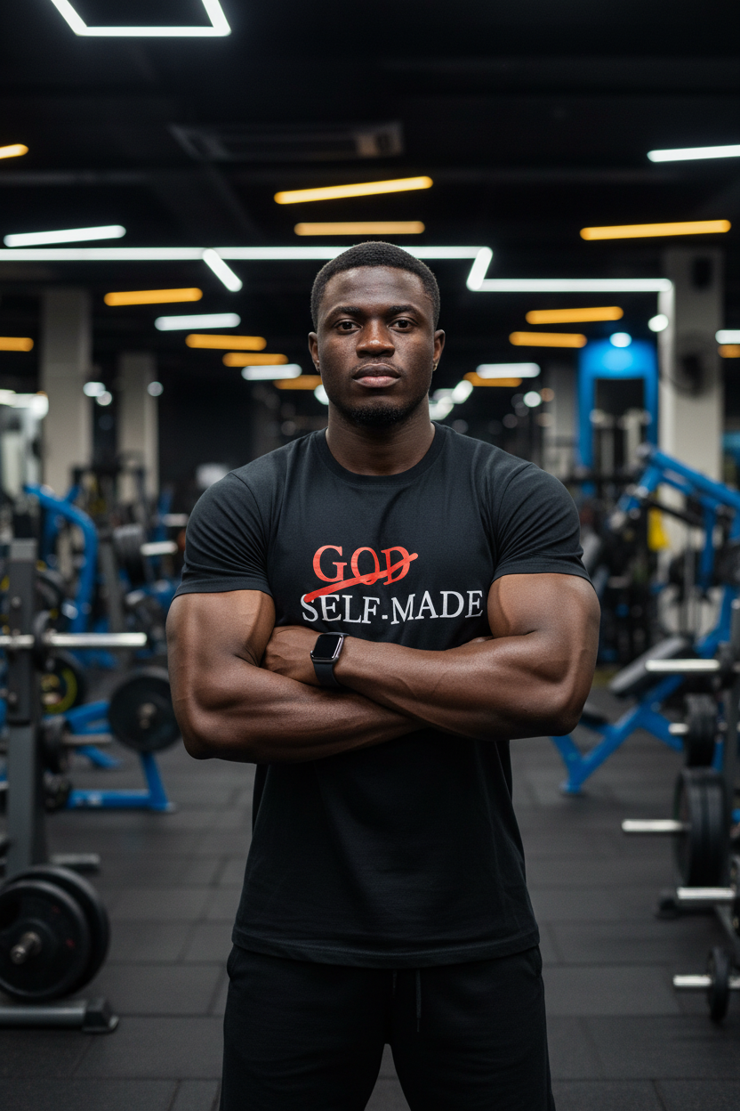 GOD MADE Motivational T-Shirt - Black