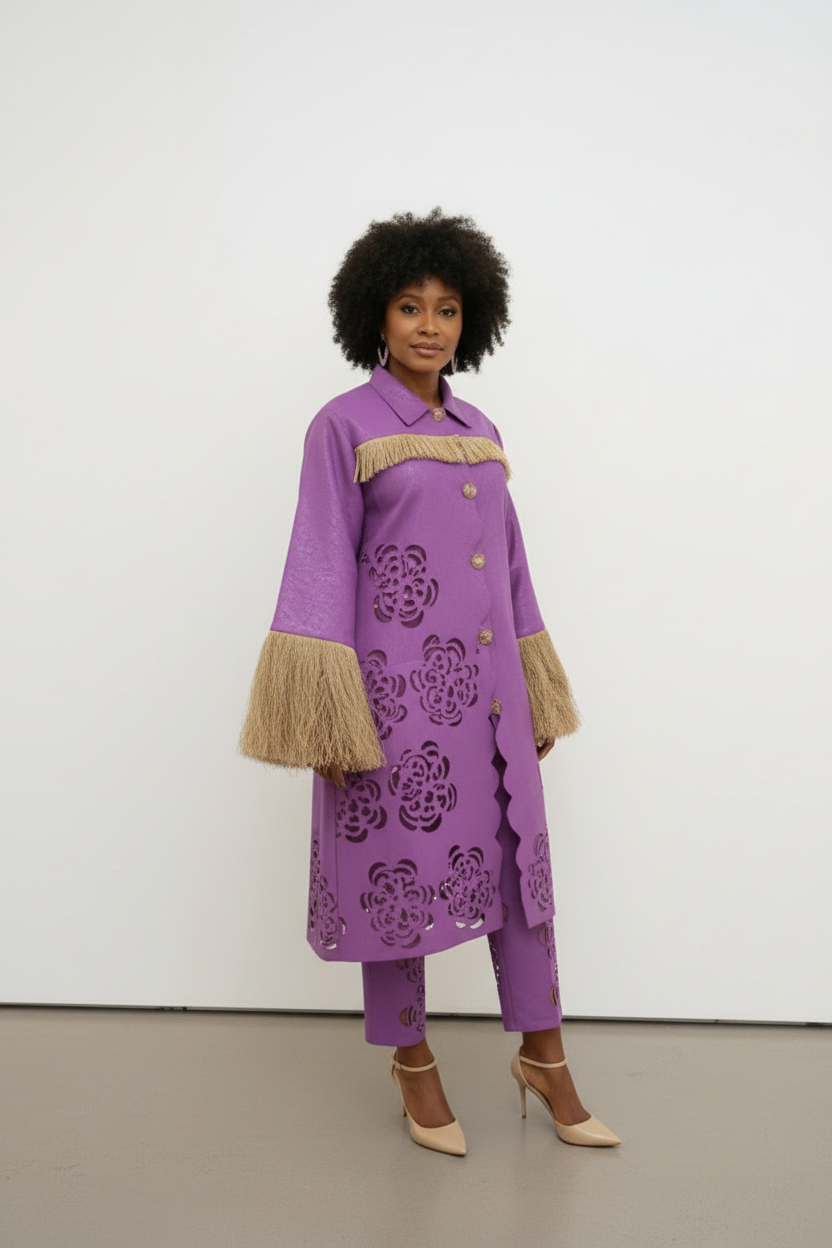 Purple Laser-Cut Set – Three-Quarter