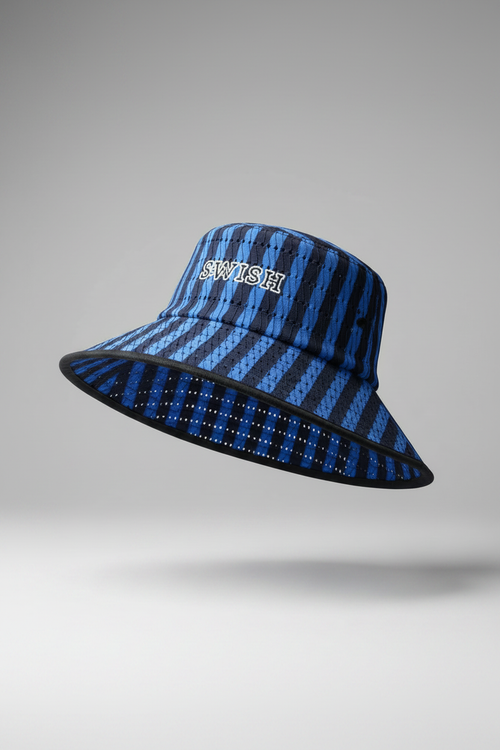 Swish Blue Bucket Hat - Full Length