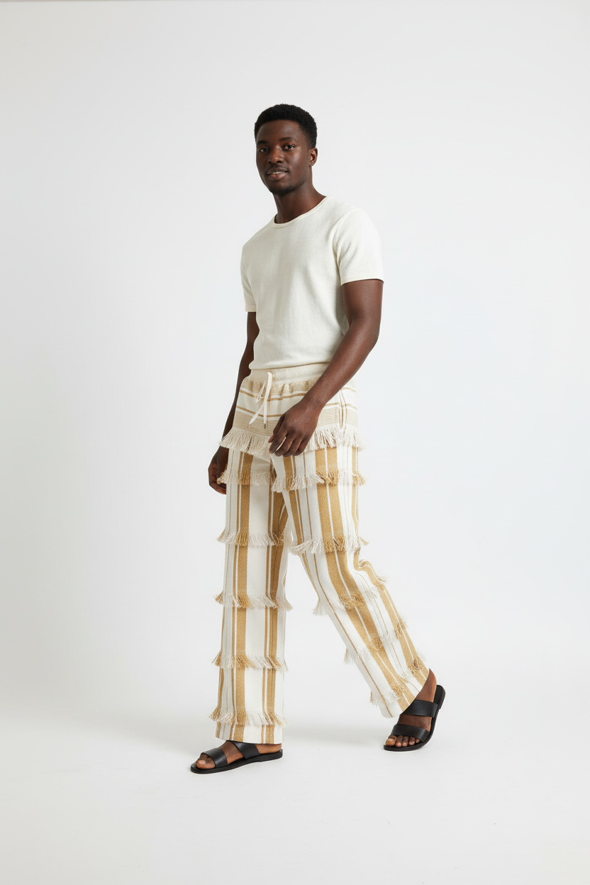 Layered Fringe Pants